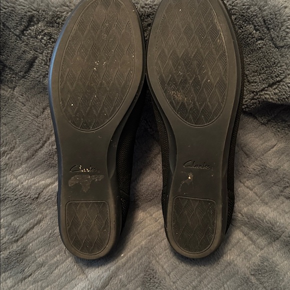 Clarks Black and Leopard Print Cloudsteppers Women's Loafers size 9 - Picture 5 of 7